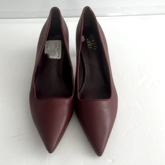 FRANCO SARTO Women's Kim Kitten Heel Dress Pump Shoes Berry Red Size 9.5 NEW - Picture 7 of 10